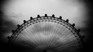 Grey Aesthetic Ferris Wheel Wallpaper