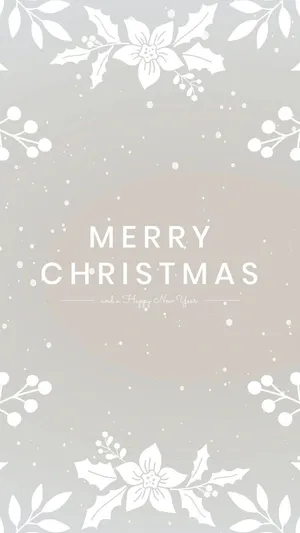 Grey Christmas Aesthetic Greetings Wallpaper