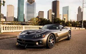 Grey Dodge Viper City Wallpaper