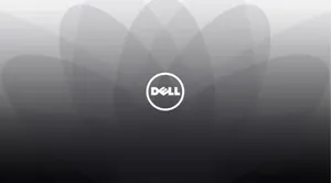 Greyscale Dell Leaf Overlay Wallpaper