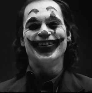 Grinning Black And White Joker Wallpaper