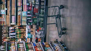 Grocery Store Cart Wallpaper