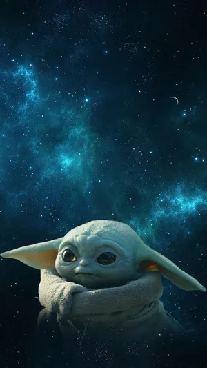 Grogu Starlit Sky Wallpaper