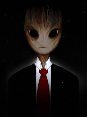 Groot In A Suit Wallpaper
