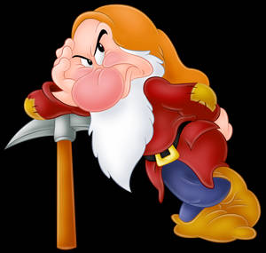 Grumpy Dwarf Graphic Art Wallpaper