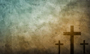 Grunge Background With Crosses On It Wallpaper