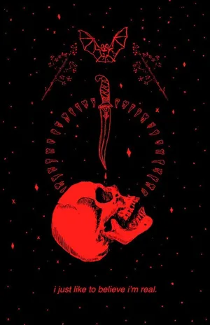 Grunge Emo Red Bat Aesthetic Wallpaper