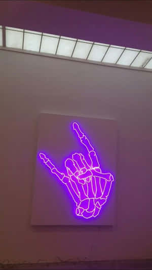 Grunge Tumblr Aesthetic Skeleton Hand Rock Wallpaper