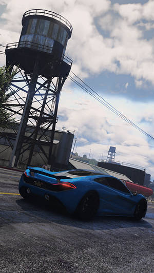 Gta 5 Phone Blue Mclaren P1 Wallpaper