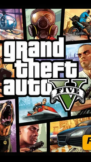 Gta 5 Phone Collage Poster Wallpaper