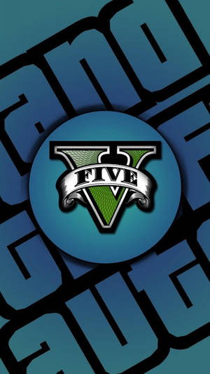 Gta 5 Phone Emblem In Blue Wallpaper