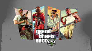 Gta Online With Armed Men Wallpaper