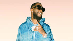Gucci Mane Blue Jacket Pose Wallpaper