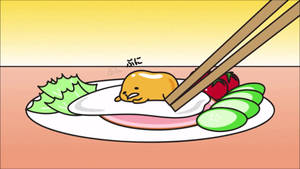 Gudetama Food Drawing Wallpaper