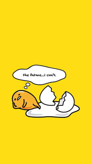 Gudetama Phone With Speech Bubble Wallpaper