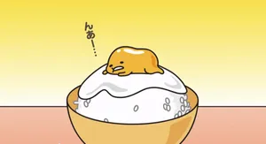 Gudetama Rice Bowl Toppings Wallpaper