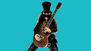 Guitar Hero Slash In Blue Wallpaper