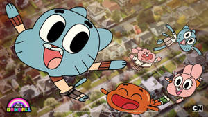 Gumball Flying Family Wallpaper