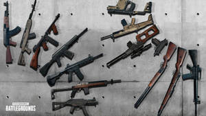 Guns Arranged Playerunknowns Battlegrounds 4k Wallpaper