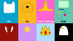 Gunter And Adventure Time Symbols Wallpaper