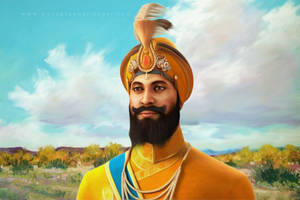 Guru Gobind Singh Ji Portrait Painting Wallpaper