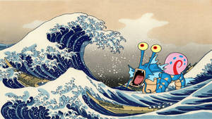 Gyarados Glides Through The Roiling Ocean Wallpaper