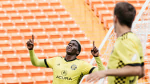 Gyasi Zardes Of Columbus Crew Points Up Wallpaper