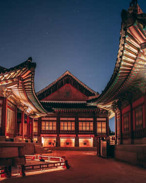Gyeongbokgung Palace Red-tinted Photo Wallpaper