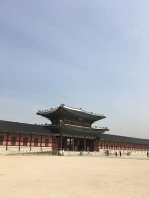 Gyeongbokgung Palace Vintage Side View Photo Wallpaper