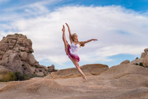 Gymnastics Dance On Mountain Wallpaper