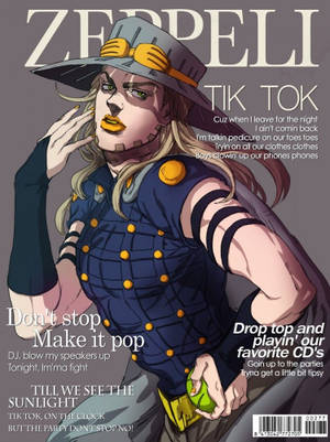 Gyro Zeppeli Magazine Cover Wallpaper