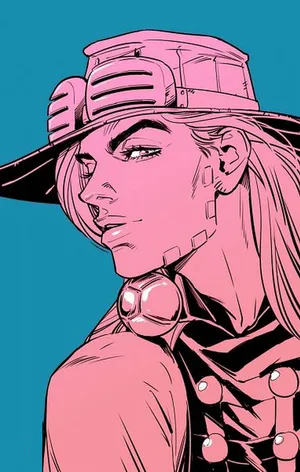 Gyro Zeppeli Pink Artwork Wallpaper