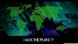 Hacker Planet Map Full Hd Wallpaper