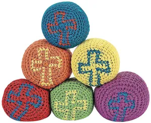 Hacky Sack Crochet Cross Pastel Wallpaper