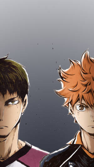 Haikyuu 4k Ushijima And Hinata Side Faces Wallpaper