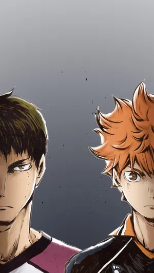 Haikyuu 4k Ushijima And Hinata Side Faces Wallpaper