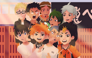 Haikyuu Teams Animated Digital Art Wallpaper