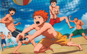 Haikyuu Teams At The Beach Wallpaper