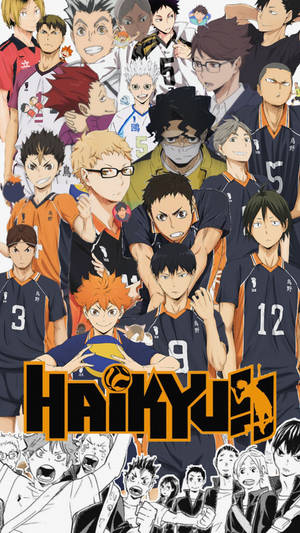 Haikyuu Teams Photo Collage Wallpaper