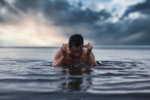 Hair And Moving Water Wallpaper