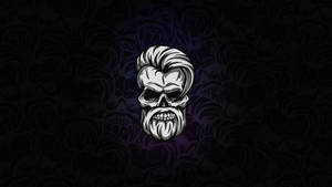 Hairy Black Skull Wallpaper