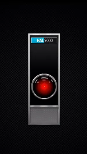 Hal 9000 Black Portrait Wallpaper