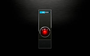 Hal 9000 Black Wood Background Wallpaper