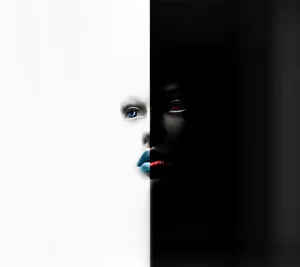 Half Black Half White Abstract Design Wallpaper