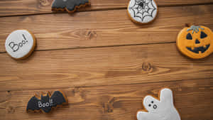 Halloween Cookies Zoom Party Wallpaper