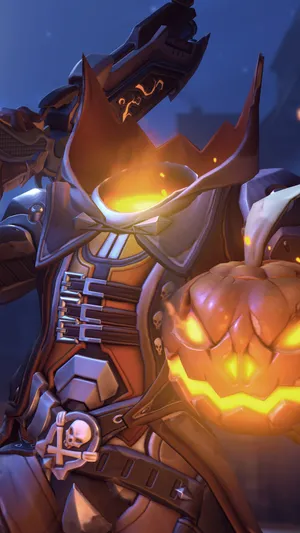 Halloween_ Pumpkin_ Armor_ Character Wallpaper