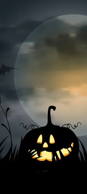 Halloween Pumpkin Moonlighti Phone Wallpaper Wallpaper