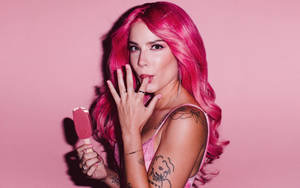 Halsey Pretty Pink Wallpaper