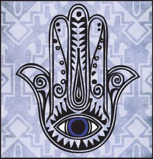 Hamsa Hand With Intricate Design Wallpaper