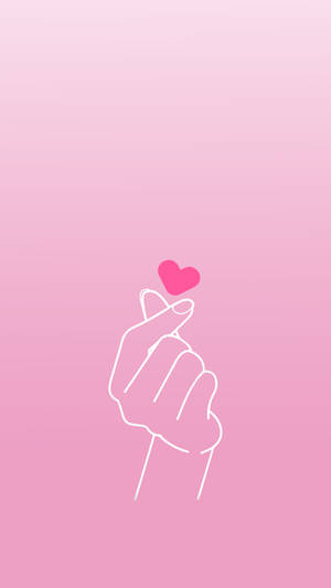 Hand Heart Outline Wallpaper